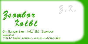 zsombor kolbl business card